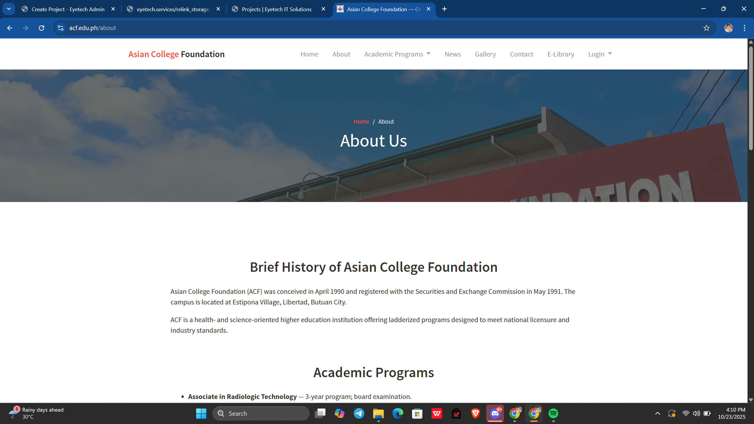 Asian College Foundation Official Website