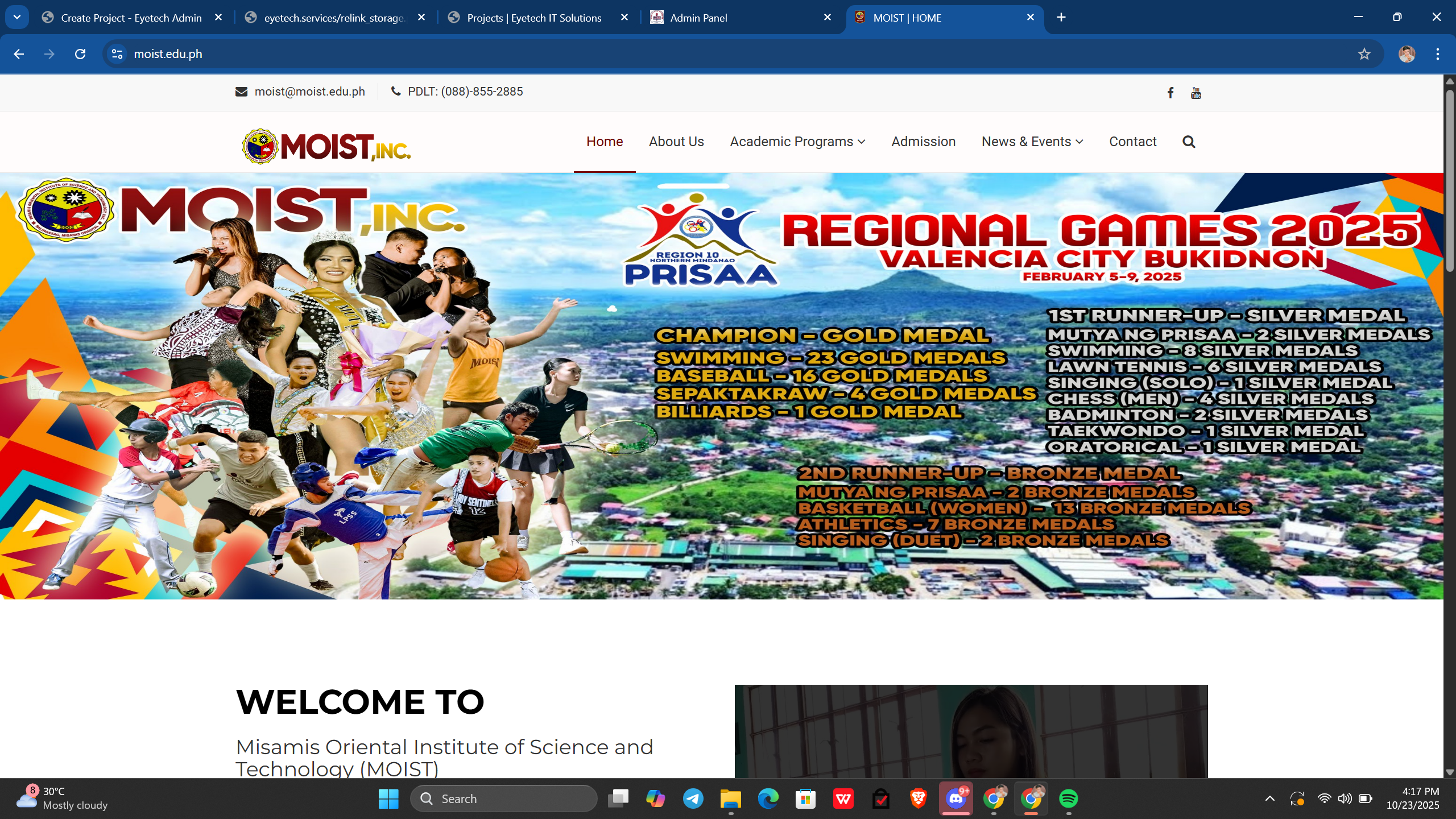 Misamis Oriental Institute of Science and Technology Official Website