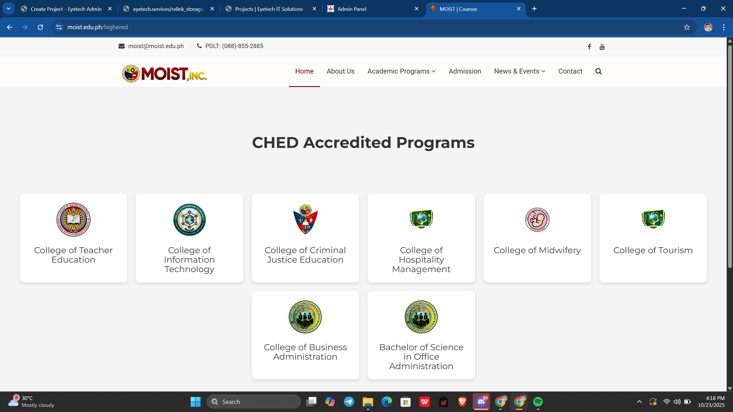 Misamis Oriental Institute of Science and Technology Official Website
