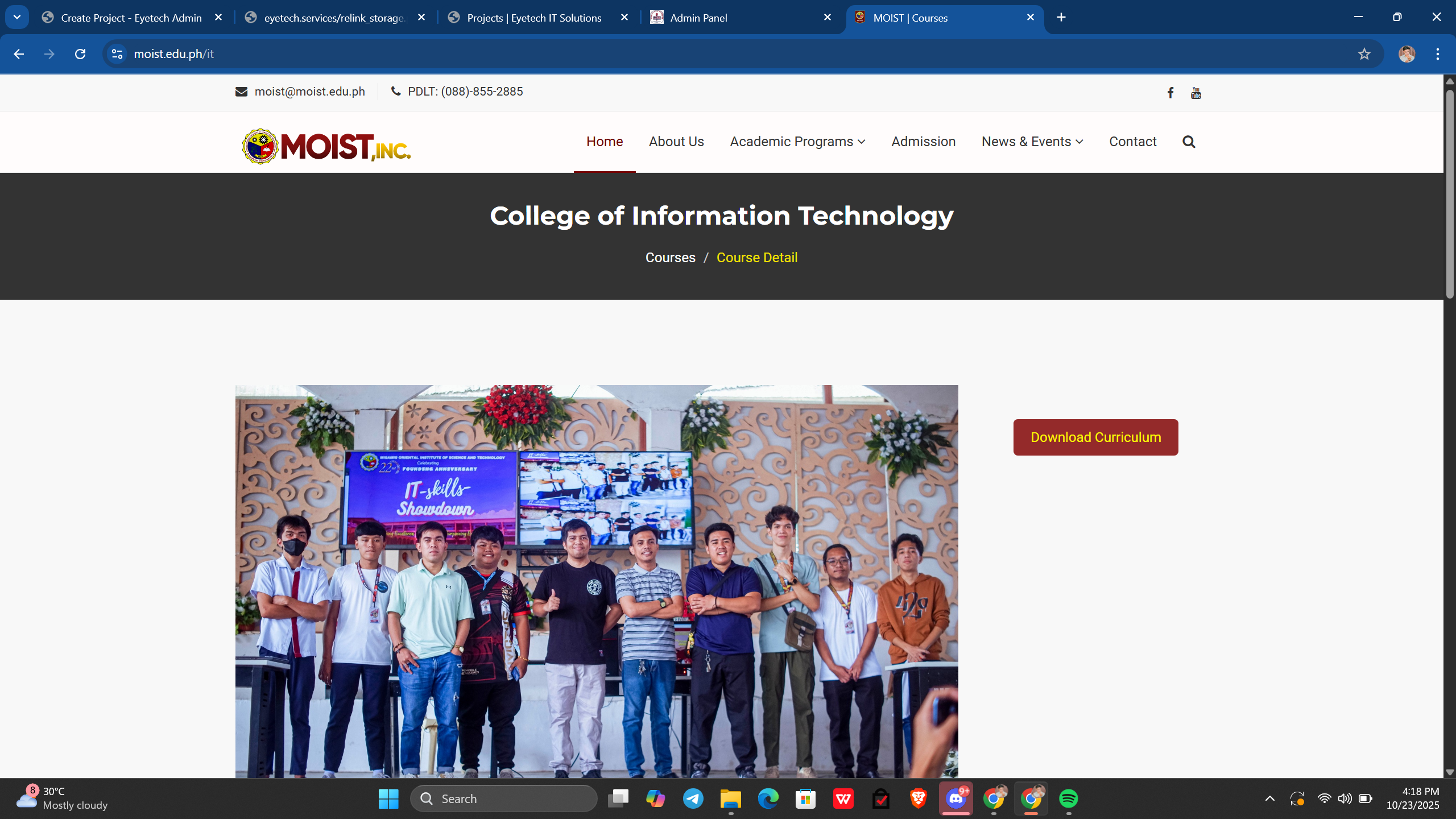 Misamis Oriental Institute of Science and Technology Official Website