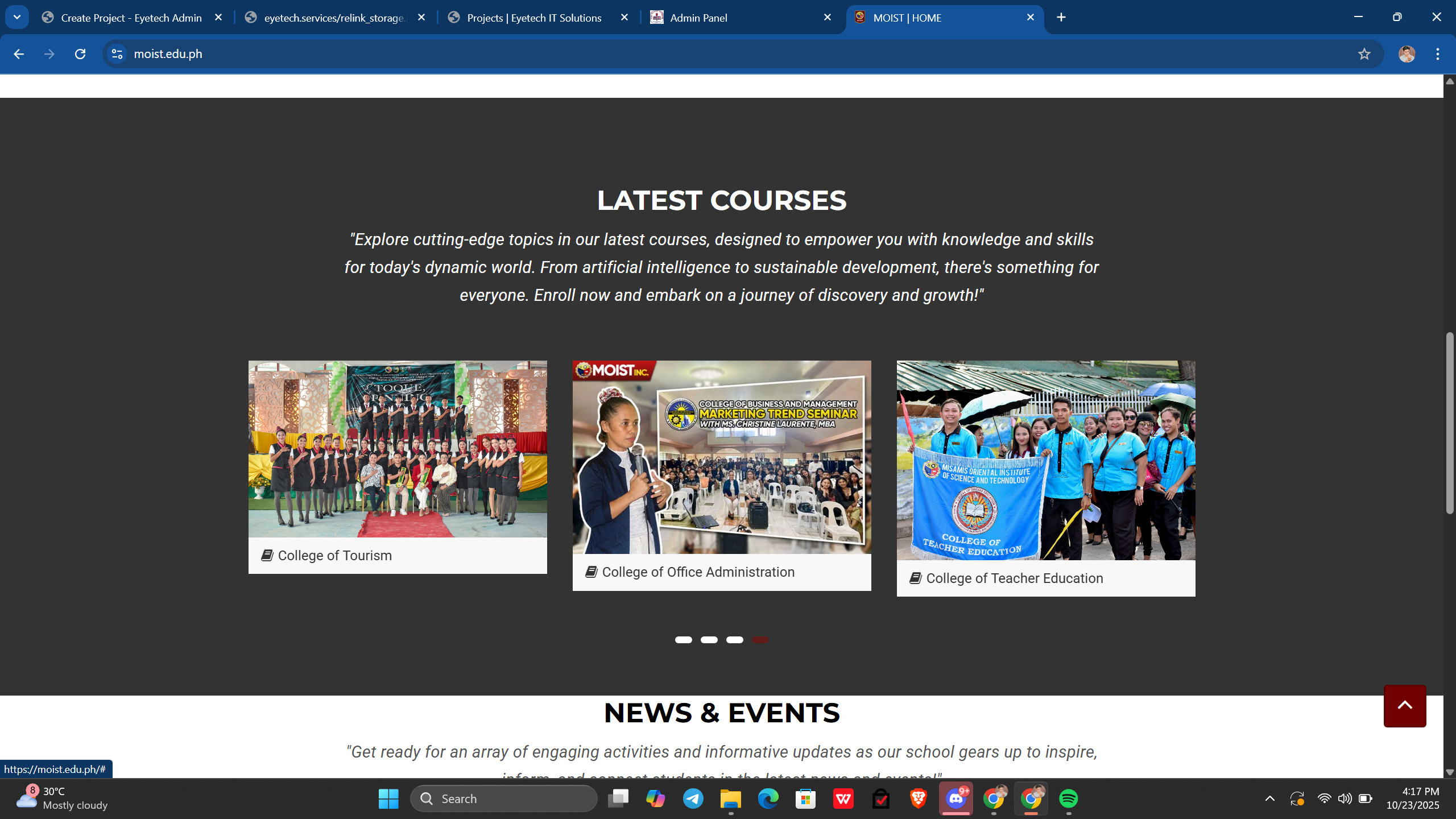 Misamis Oriental Institute of Science and Technology Official Website