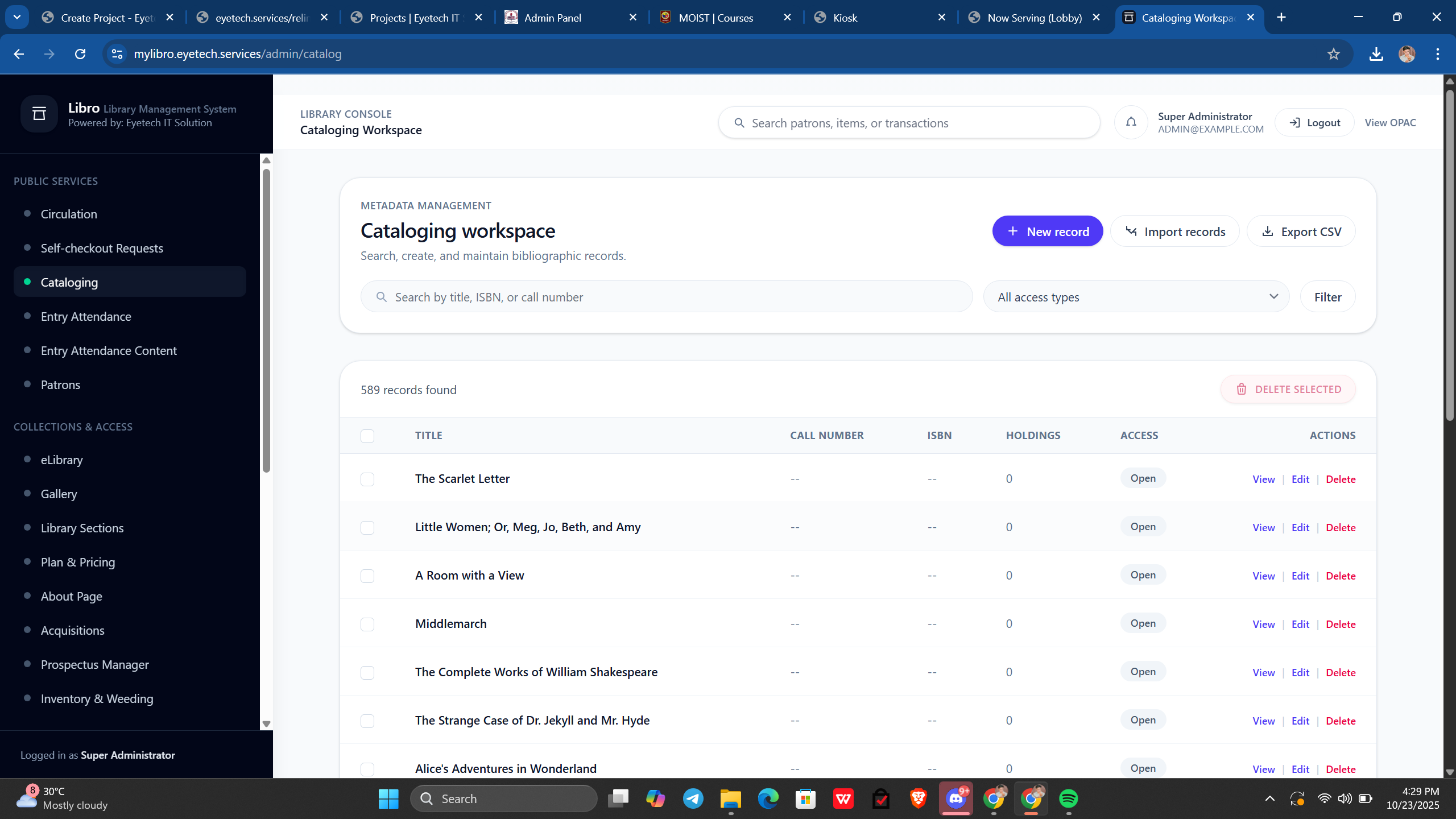 SaaS Libro Library Management System