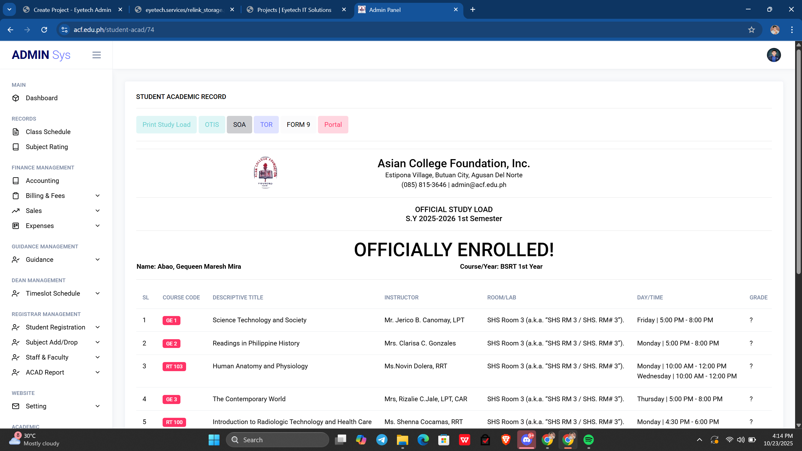 School Management System (SMS)